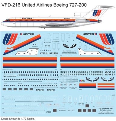 1:144 United Airlines Boeing 727-200