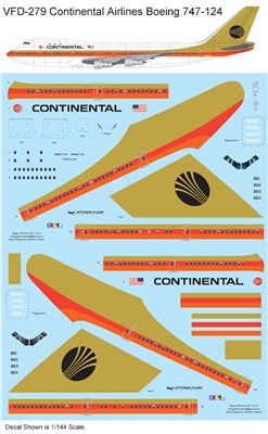 1:144 Continental Airlines Boeing 747-124