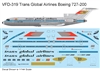 1:144 Trans Global Airlines Boeing 727-200