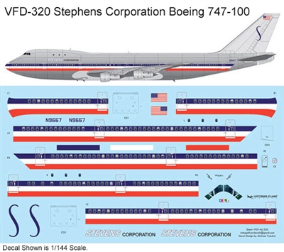 1:135 Stevens Corporation Boeing 747-100