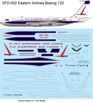 1:72 Eastern Airlines (1962 cs) Boeing 720