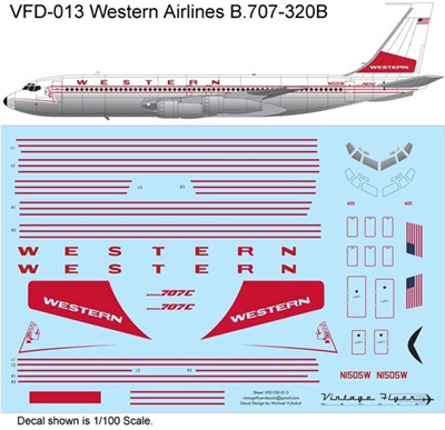 1:72 Western Airlines Boeing 707-320B/C