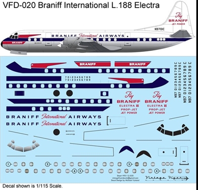 1:72 Braniff International (delivery cs) L.188 Electra