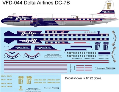 1:72 Delta Airlines (golden crown cs) Douglas DC-7