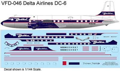 1:72 Delta Airlines (final cs) Douglas DC-6