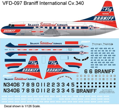 1:72 Braniff (delivery cs) Convair 340
