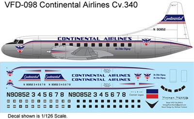 1:72 Continental Airlines Convair 340