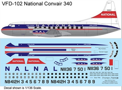 1:72 National Airlines Convair 340