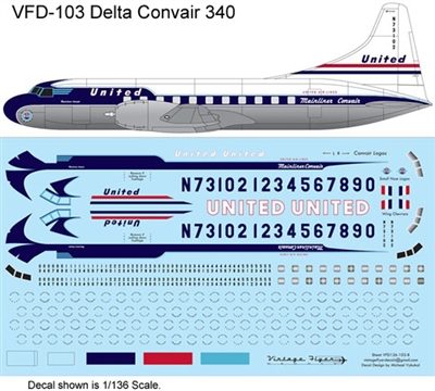 1:72 United Airlines Convair 340