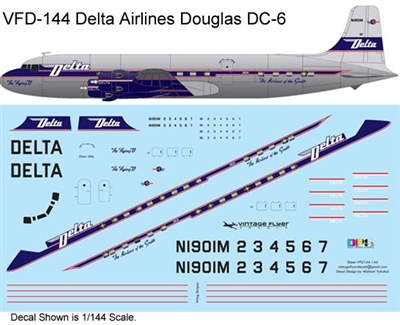 1:72 Delta Airlines (delivery cs) Douglas DC-6