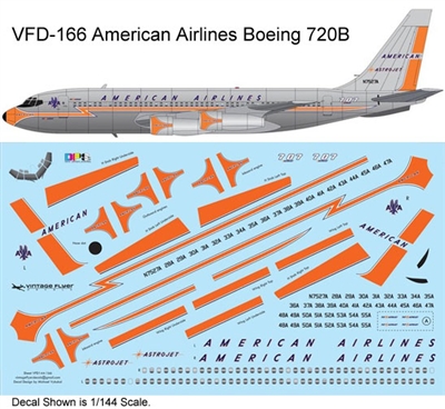 1:72 American Airlines (delivery cs) Boeing 720B