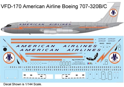 1:72 American Airlines (delivery cs) Boeing 707-320B/C