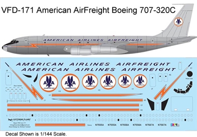 1:72 American Airlines AirFreight Boeing 707-320C