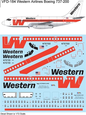 1:72 Western Airlines Boeing 737-200