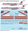 1:72 United Airlines Boeing 727-100 / -200