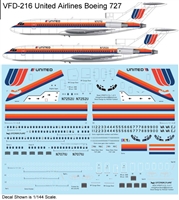 1:72 United Airlines Boeing 727-100 / -200