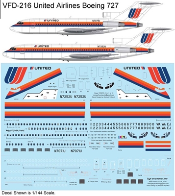 1:72 United Airlines Boeing 727-100 / -200