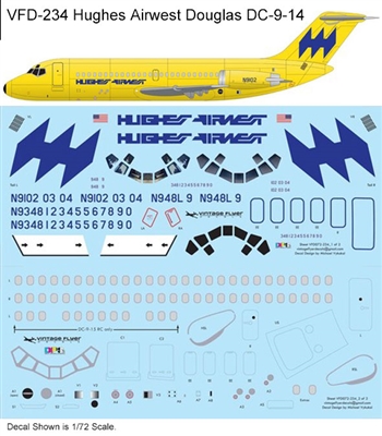 1:72 Hughes Airwest Douglas DC-9-14