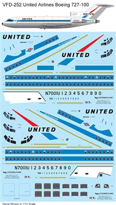 1:72 United Airlines Boeing 727-100