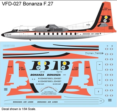 1:94 Bonanza Airlines Fokker F.27