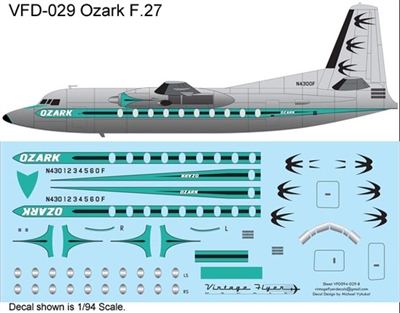 1:94 Ozark Airlines (delivery cs) Fokker F.27