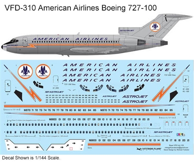 1:96 American Airlines (early cs) Boeing 727-100