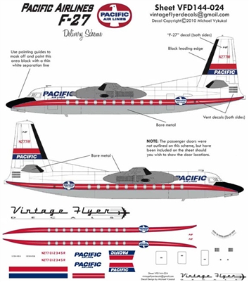 1:144 Pacific Airlines (1959 cs) Fokker F.27