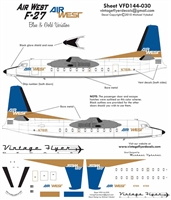 1:144 AirWest (blue/gold cs) Fokker F.27