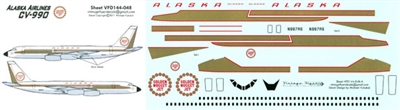1:144 Alaska Airlines 'Golden Nugget' Convair 990