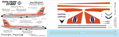 1:144 Capital Airlines Convair 880