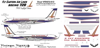 1:72 Eastern Airlines (1964 cs) Boeing 720