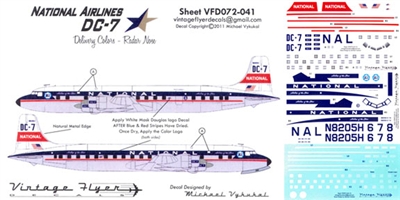 1:72 National Airlines (delivery cs) Douglas DC-7