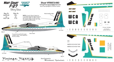 1:72 West Coast Airlines Fairchild F.27