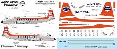 1:72 Capital Airlines (final cs) V. Viscount 700