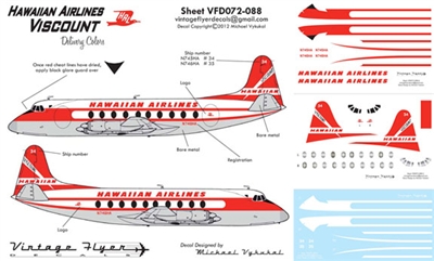 1:72 Hawaiian Airlines V. Viscount 700