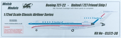 1:72 Boeing 727-100, United Airlines