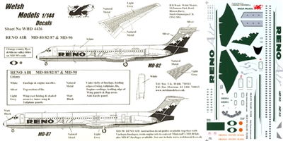 1:144 Reno Air McDD MD80/87/90