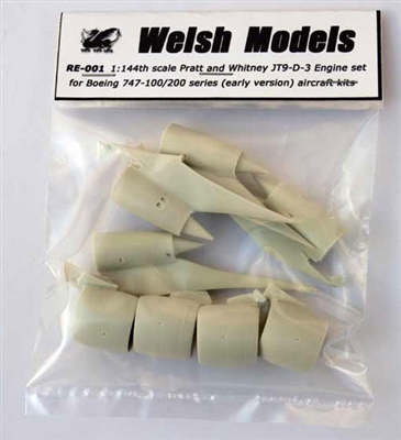 1:144 PW JT9D-3 Engines (4), Boeing 747