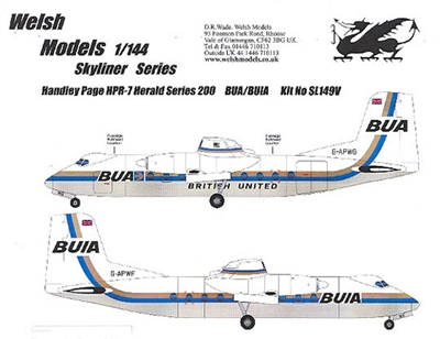 1:144 HPR-7 Herald, British United Island Airways