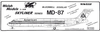 1:144 McDD MD-87, American Airlines