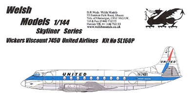 1:144 Vickers Viscount 745D, United Airlines