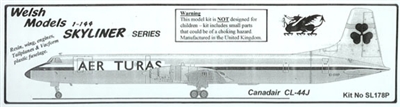 1:144 Canadair CL.44J, Aer Turas