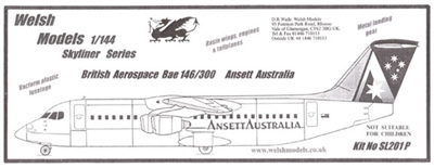 1:144 Bae 146-300, Ansett Australia