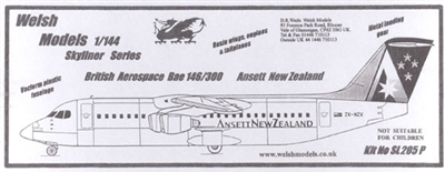 1:144 Bae 146-300, Ansett New Zealand