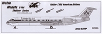 1:144 Fokker 100, American Airlines