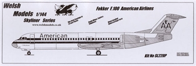 1:144 Fokker 100, American Airlines