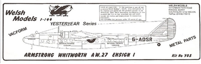 1:144 AW 27 Ensign 1, Imperial Airways
