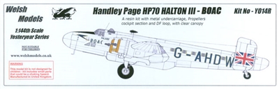 1:144 HP 70 Halton III, BOAC