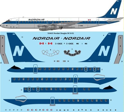 1:144 Nordair Canada Douglas DC-8-51